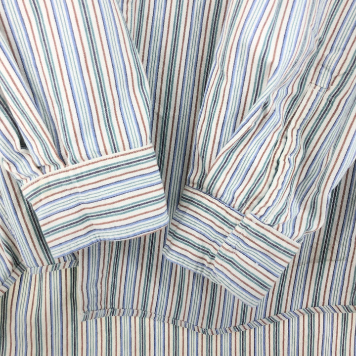 80'S Banana Republic Long Sleeve Striped Shirt Men's L /eaa431329