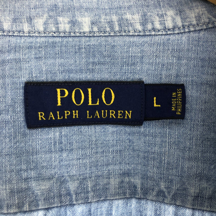 Ralph Lauren long sleeve denim shirt, men's L /eaa431336