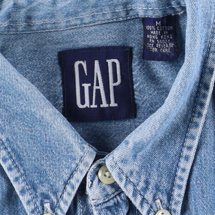 90'S GAP Old Gap Long Sleeve Button Down Denim Shirt Men's M Vintage /eaa431337