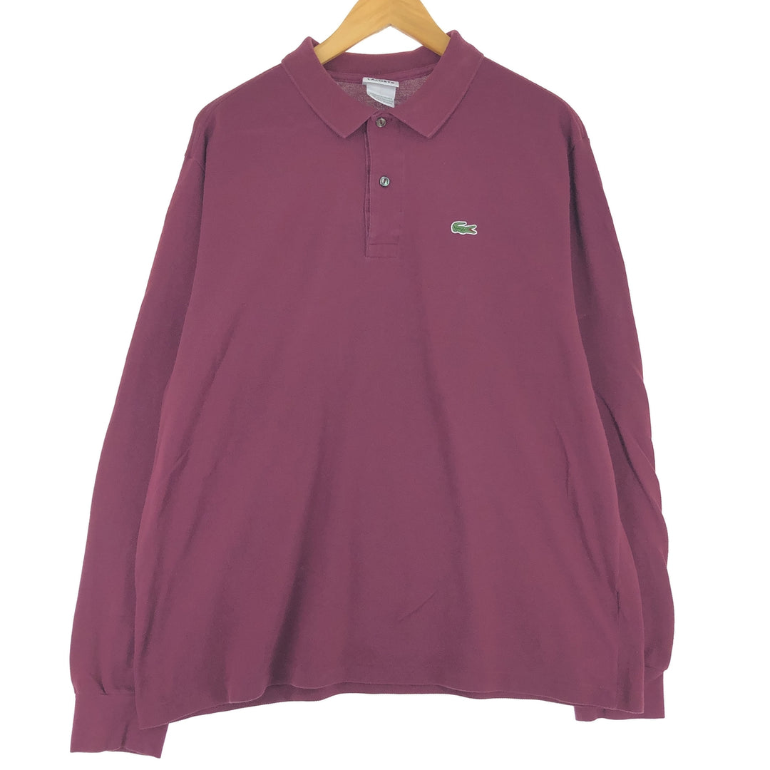 00'S Lacoste LACOSTE French Design Long Sleeve Polo Shirt No. 7 Men's XXL /eaa431415