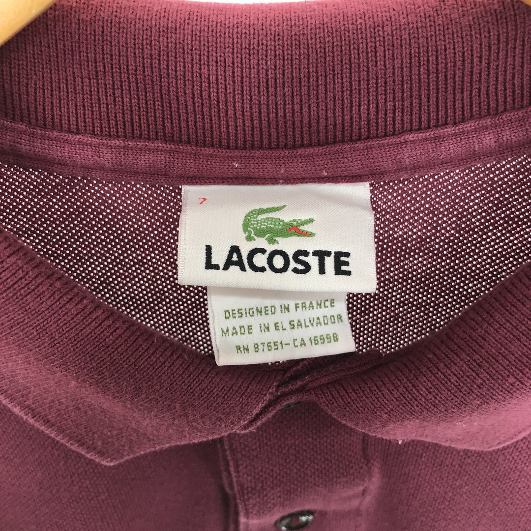 00'S Lacoste LACOSTE French Design Long Sleeve Polo Shirt No. 7 Men's XXL /eaa431415