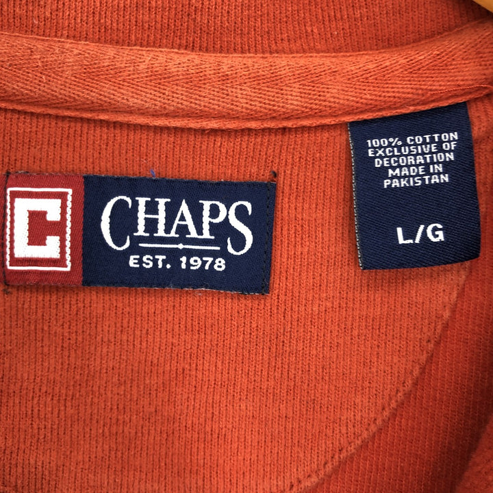 CHAPS Collared Half-Zip Sweatshirt Trainer Men's L /eaa431450