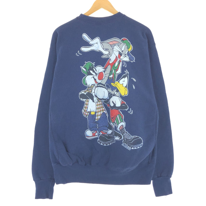 90'S SOFFE SUPER SWEATS Looney Tunes back print character sweatshirt, trainer, made in USA, men's XL, vintage /eaa431473