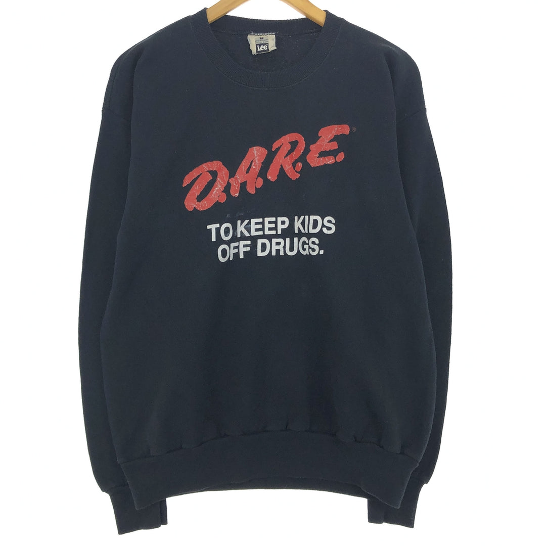 90'S Lee DARE Drug Abuse Prevention Education Printed Sweatshirt Trainer Made in USA Men's L Vintage /eaa431491