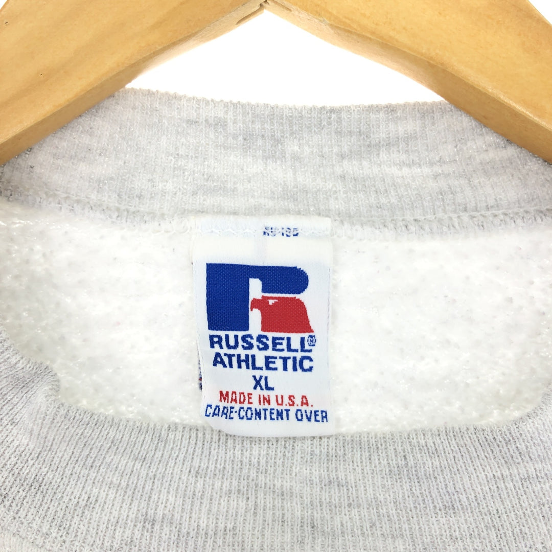 90'S Russell Print Sweatshirt Trainer Made in USA Men's XL Vintage /eaa431497