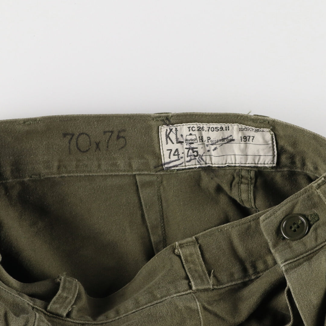 1970'S Dutch military genuine military cargo pants combat pants 70x75 women's L (w27) vintage /eaa431559