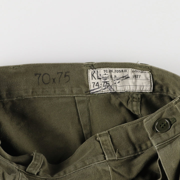 1970'S Dutch military genuine military cargo pants combat pants 70x75 women's L (w27) vintage /eaa431559