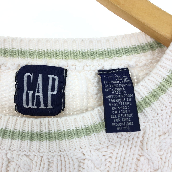 90'S GAP Old Gap Cable Knit Cotton Knit Sweater Men's XL /eaa431709