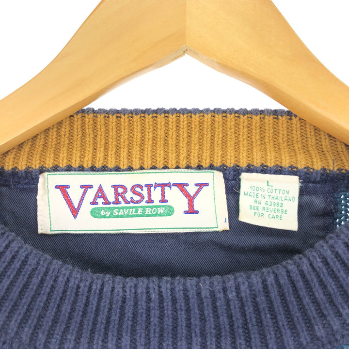 VARSITY Cotton Knit Sweater Men's L /eaa431711