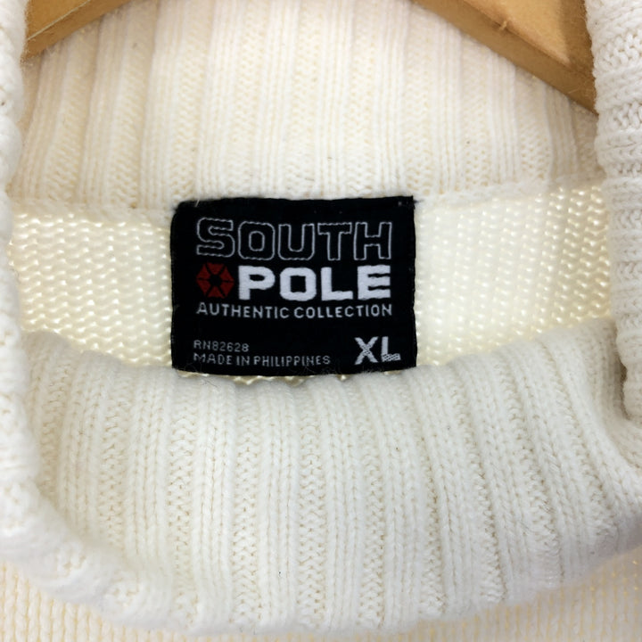 SOUTH POLE AUTHENTIC COLLECTION High Neck Cotton Knit Sweater Men's XL /eaa431713