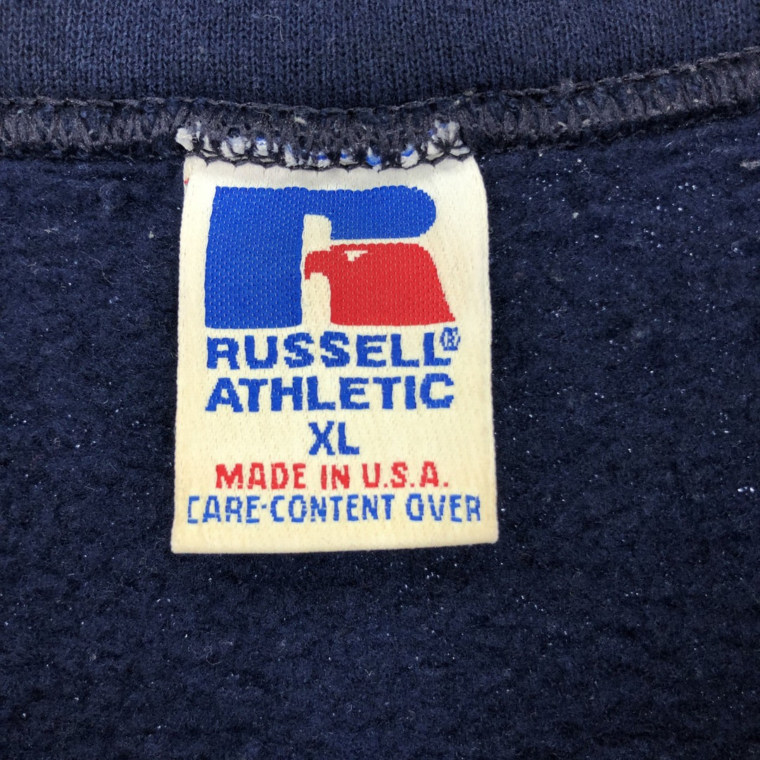 90'S Russell College Half Zip Sweatshirt, Made in USA, Men's XL, Vintage /eaa431796