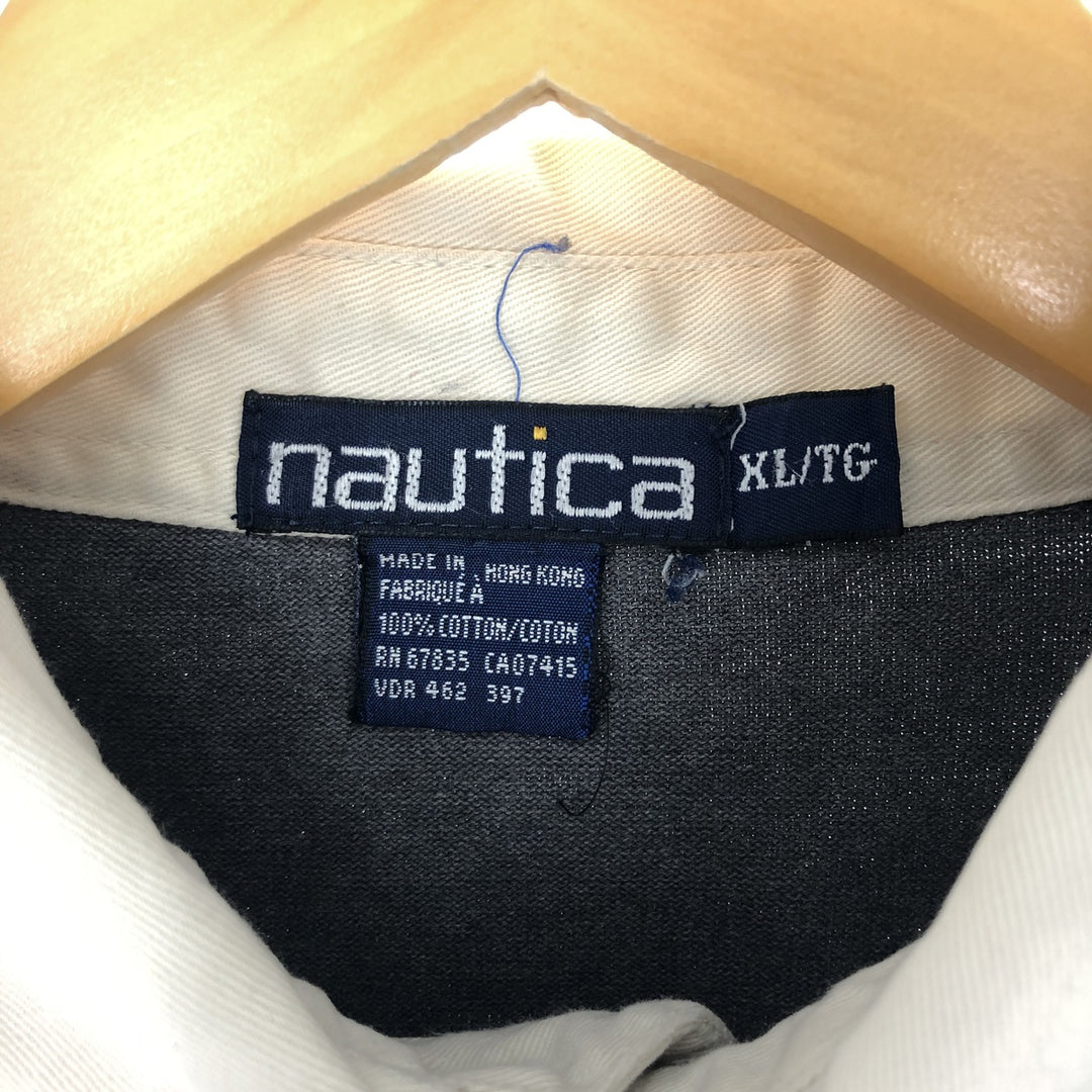 90'S NAUTICA Long Sleeve Rugby Shirt Men's XL Vintage /eaa431799