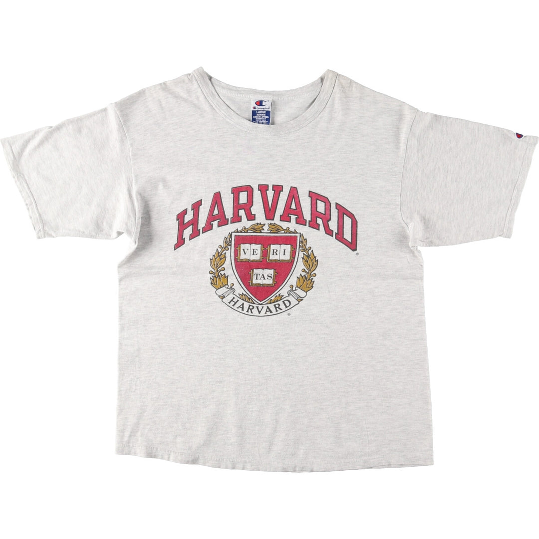 90'S Champion HARVARD UNIVERSITY Harvard University College T-shirt Men's L Vintage /eaa431861