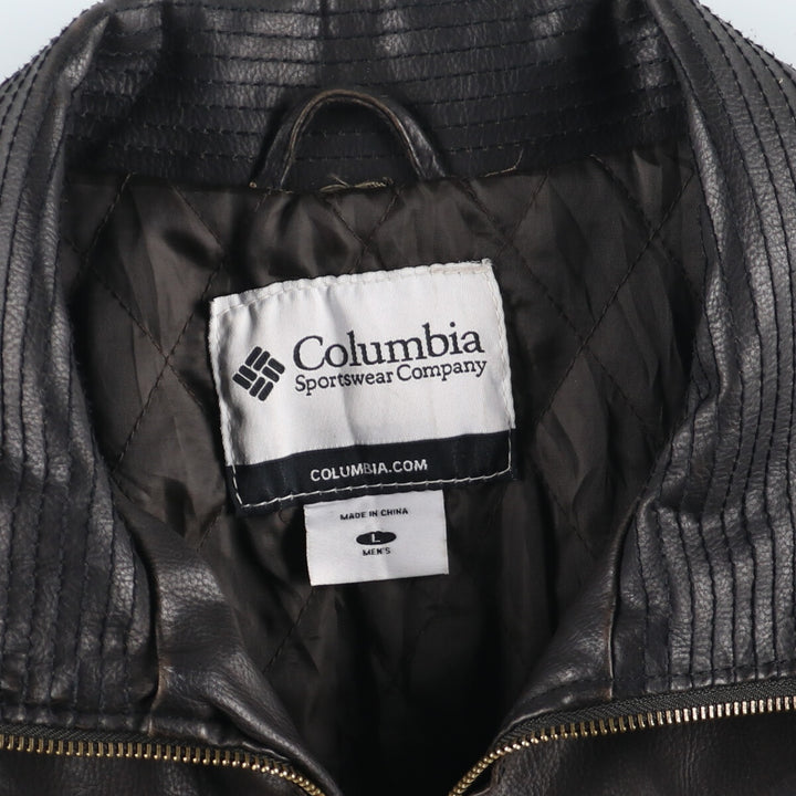 Columbia Faux Leather Jacket Men's L /eaa431943