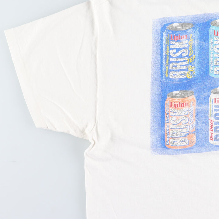 90'S Hanes LIPTON BRISK Double-sided Print Advertising T-Shirt Made in USA Men's XL /eaa431979