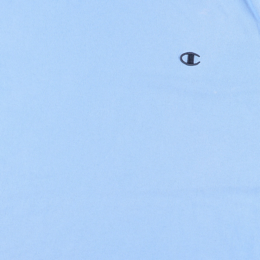 Champion One Point Logo T-shirt Men's XXL cotton Blue type light blue Vintage Second Hand