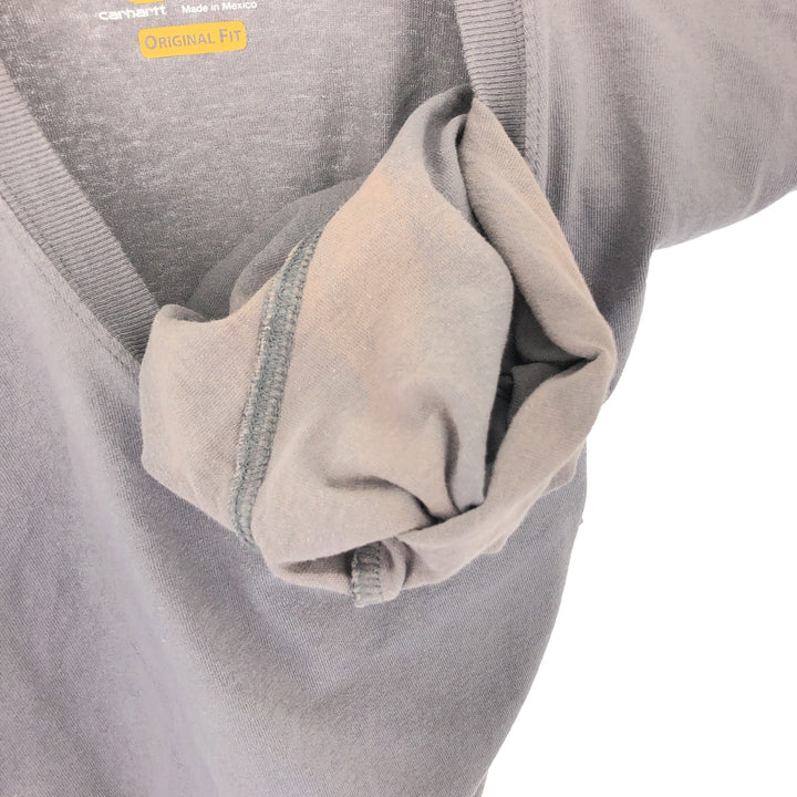 Carhartt ORIGINAL FIT Plain Pocket Long T-Shirt Long T Men's XXL / eaa432029