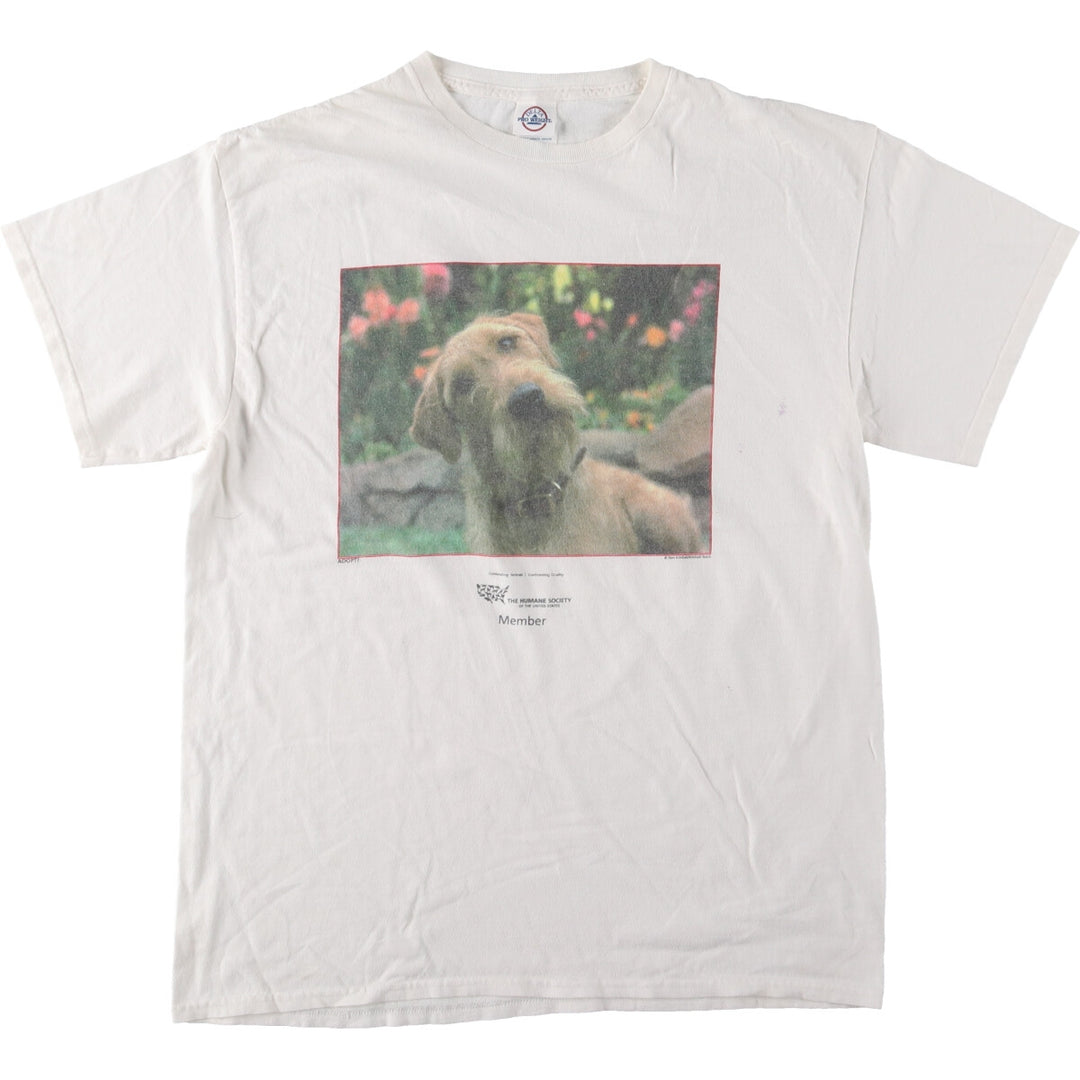 DELTA Dog Pattern Animal T-shirt Men's L /eaa432036