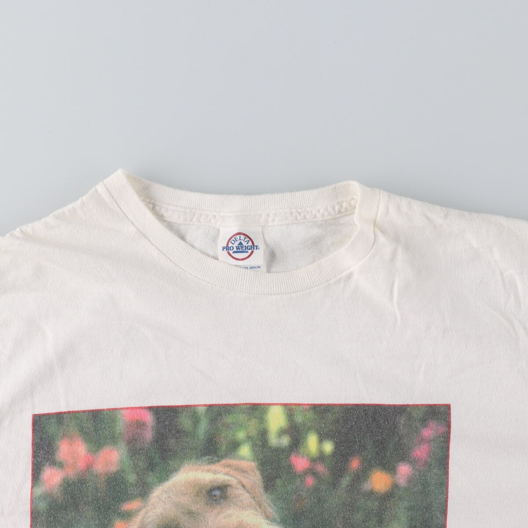 DELTA Dog Pattern Animal T-shirt Men's L /eaa432036