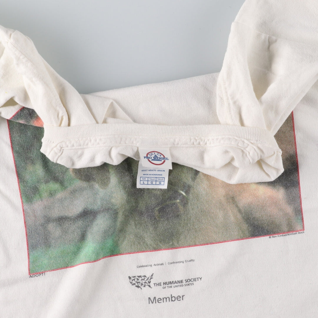 DELTA Dog Pattern Animal T-shirt Men's L /eaa432036