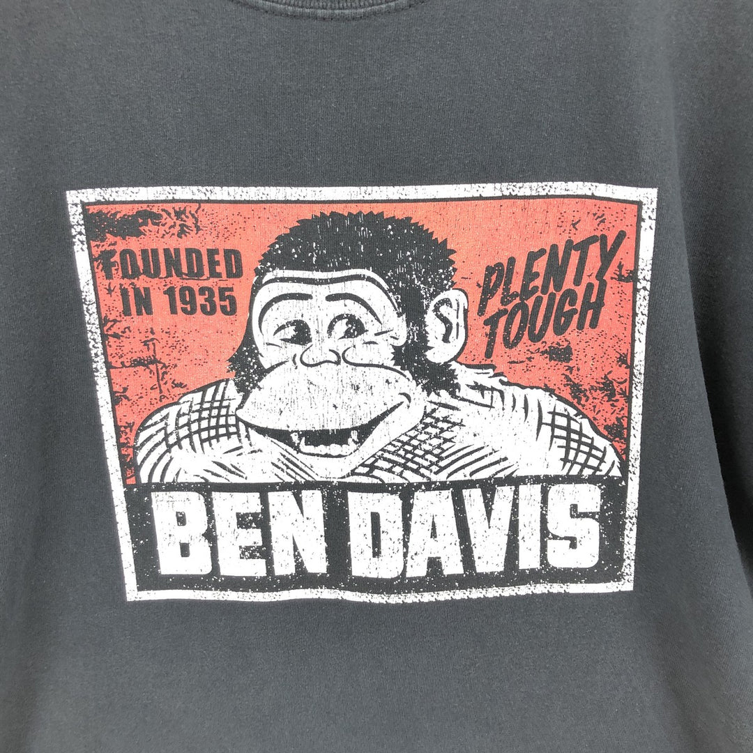 Ben Davis BEN DAVIS short sleeve logo T-shirt men's size L cotton black type Vintage Second Hand