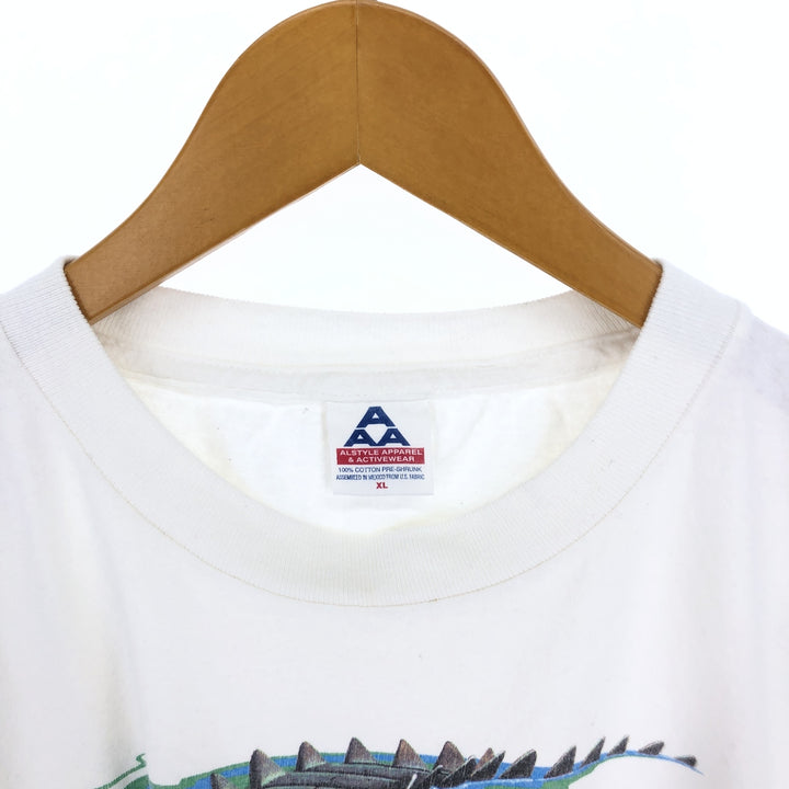 ~00'S ALSTYLE Crocodile Pattern Animal T-shirt Men's XL /eaa432101