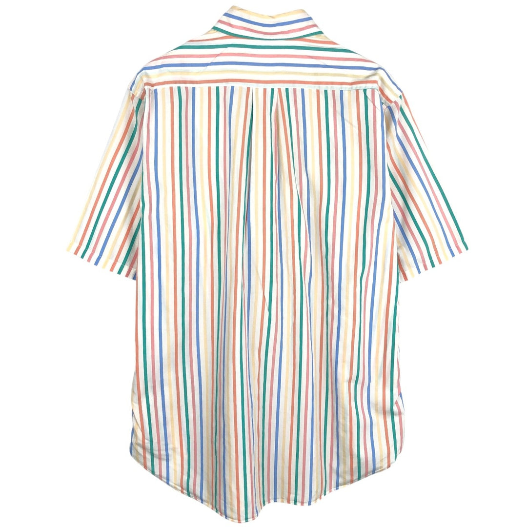 Brooks Brothers Est.1818 Short Sleeve Button-Down Striped Shirt, Men's Size L cotton multicolor Vintage Second Hand