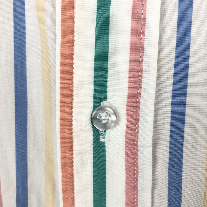 Brooks Brothers Est.1818 Short Sleeve Button-Down Striped Shirt, Men's Size L cotton multicolor Vintage Second Hand