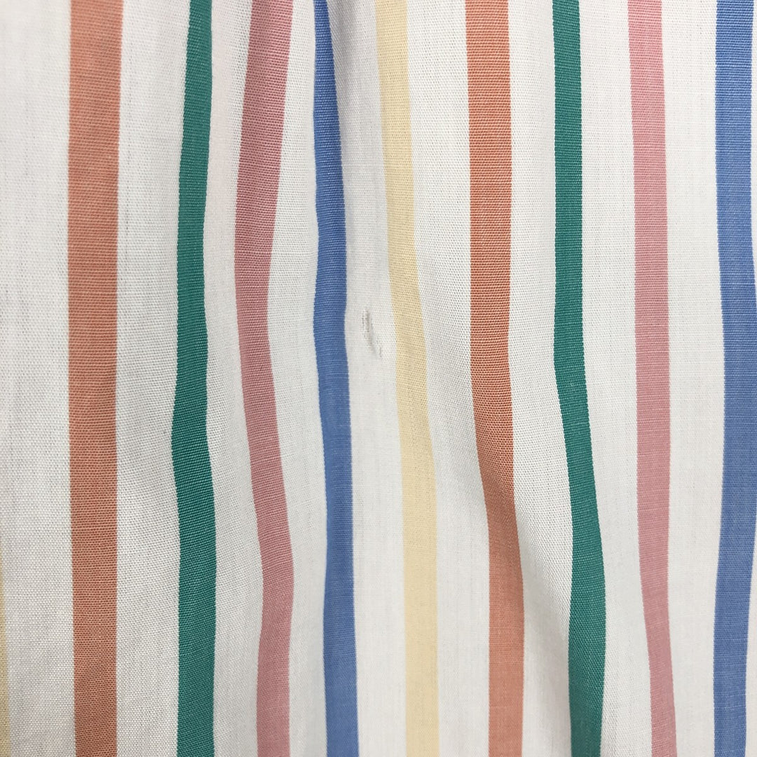 Brooks Brothers Est.1818 Short Sleeve Button-Down Striped Shirt, Men's Size L cotton multicolor Vintage Second Hand