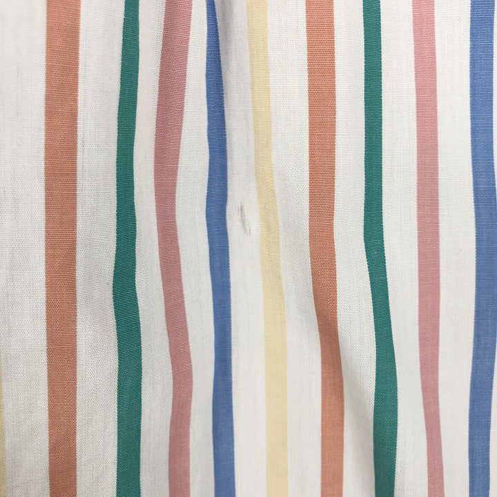Brooks Brothers Est.1818 Short Sleeve Button-Down Striped Shirt, Men's Size L cotton multicolor Vintage Second Hand