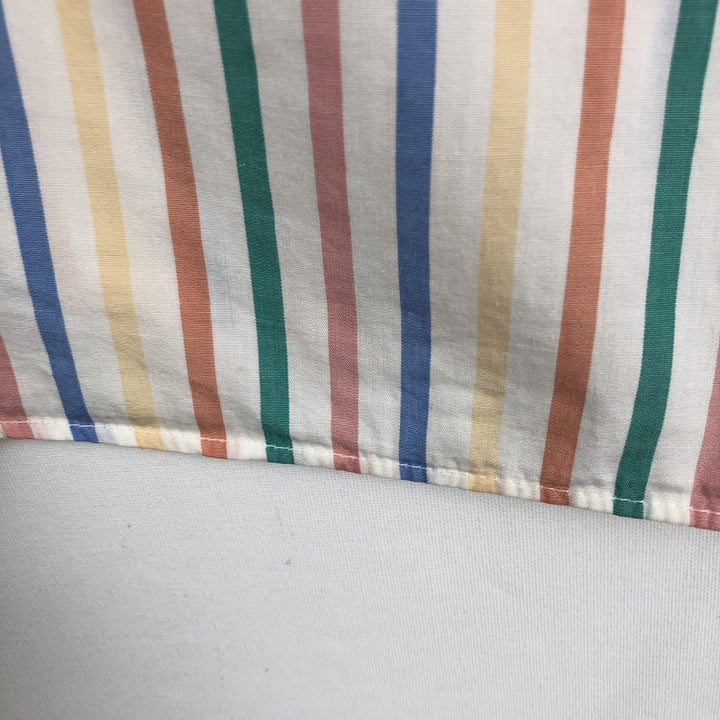 Brooks Brothers Est.1818 Short Sleeve Button-Down Striped Shirt, Men's Size L cotton multicolor Vintage Second Hand