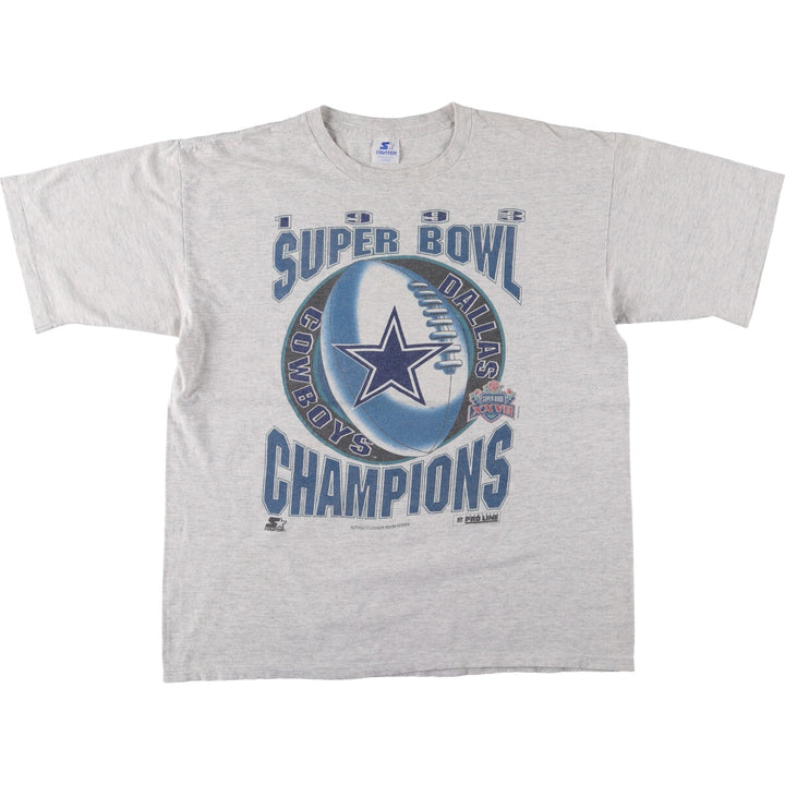 90'S Starter Dallas Cowboys Super Bowl Sports T-Shirt Made in USA Men's L Size Vintage /eaa432198