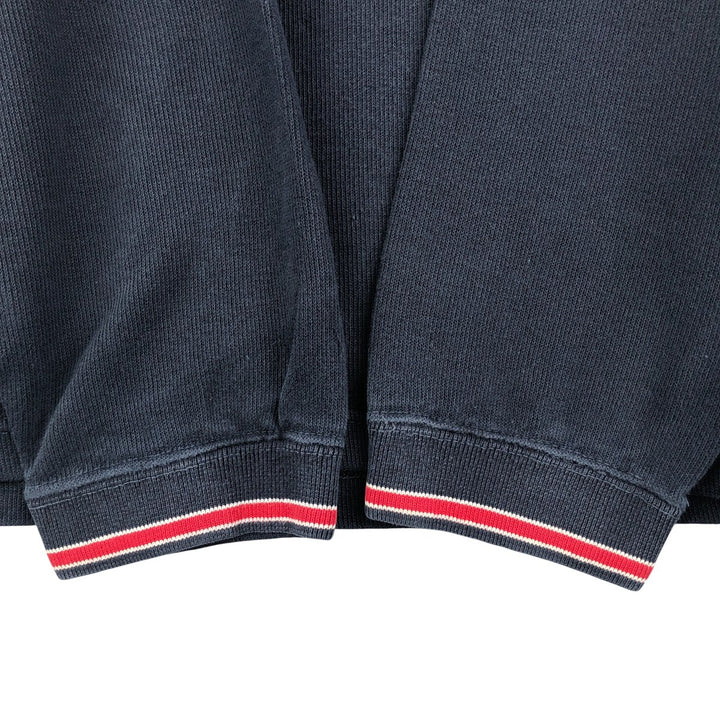 Ralph Lauren Chaps V-neck cotton knit sweater, size L, men's cotton navy blue type Vintage Second Hand