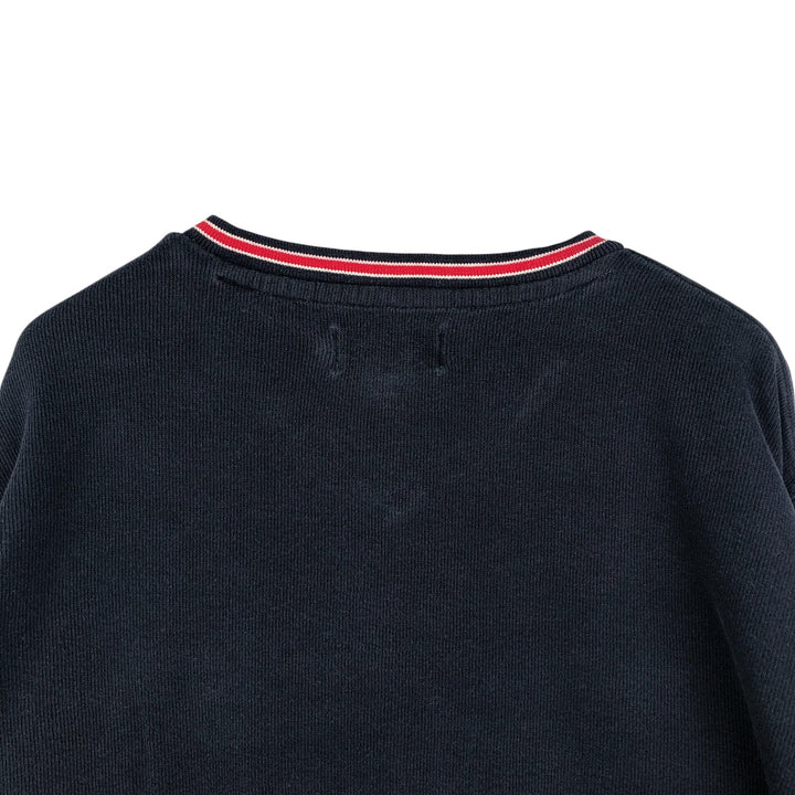 Ralph Lauren Chaps V-neck cotton knit sweater, size L, men's cotton navy blue type Vintage Second Hand