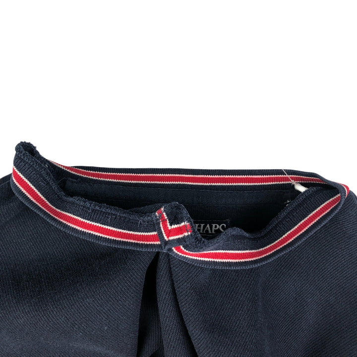 Ralph Lauren Chaps V-neck cotton knit sweater, size L, men's cotton navy blue type Vintage Second Hand
