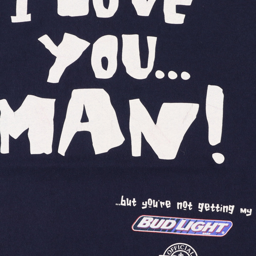 90'S BUD LIGHT Advertising T-shirt Made in USA Men's L Vintage /eaa432219