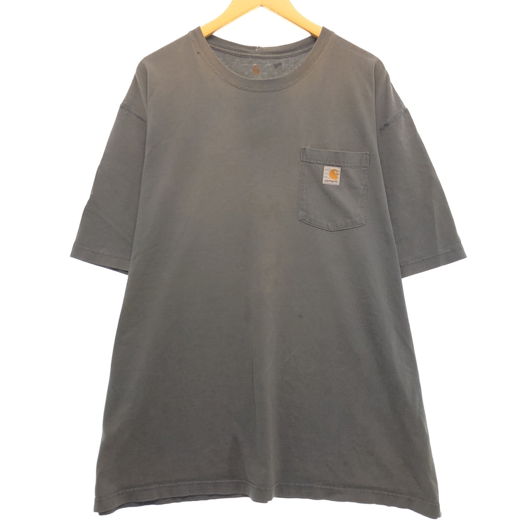 Carhartt ORIGINAL FIT short sleeve one point logo pocket T-shirt Men's XXL equivalent / eaa432220