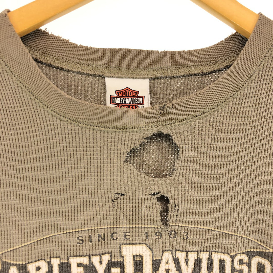 Atmosphere Harley-Davidson Eagle Pattern Thermal Long T-Shirt Men's L /eaa432327