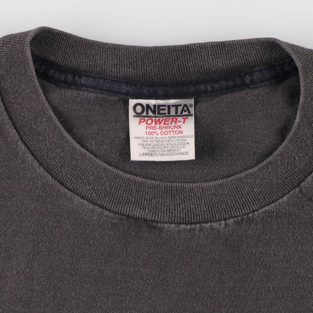 ONEITA POWER-T Back Print Advertising T-Shirt Made in USA Men's L Vintage /eaa432352