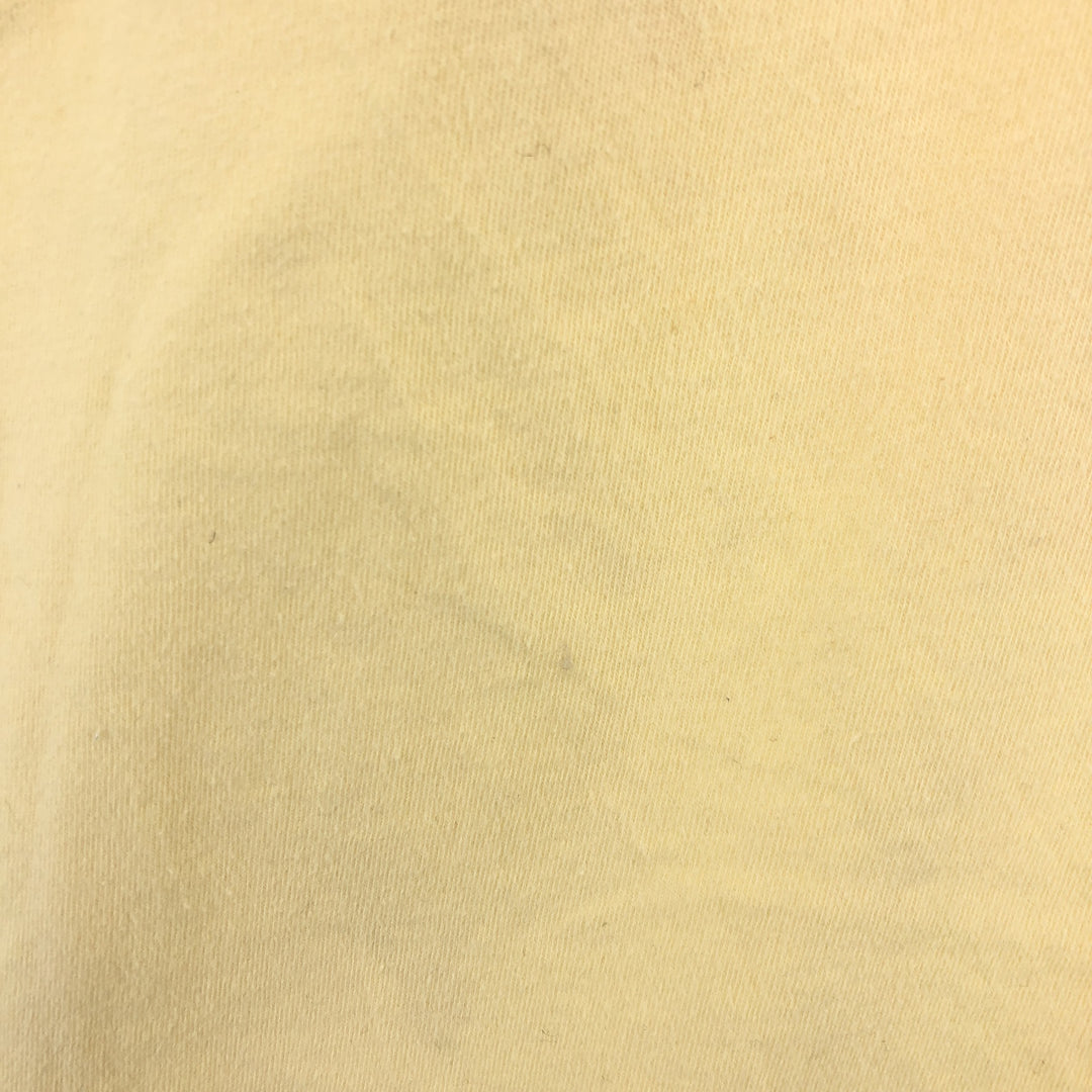 NAUTICA Back Print Short Sleeve Pocket T-Shirt Men's L cotton yellow type Vintage Second Hand