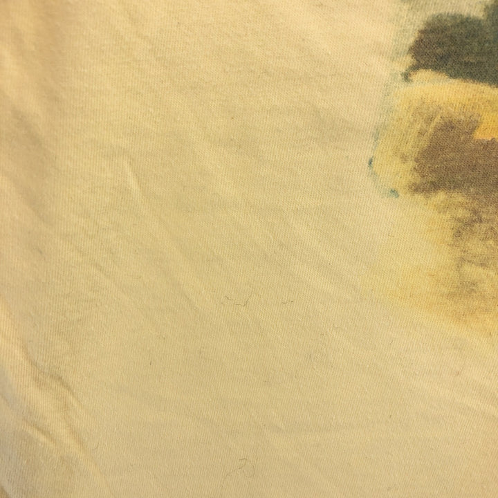 NAUTICA Back Print Short Sleeve Pocket T-Shirt Men's L cotton yellow type Vintage Second Hand