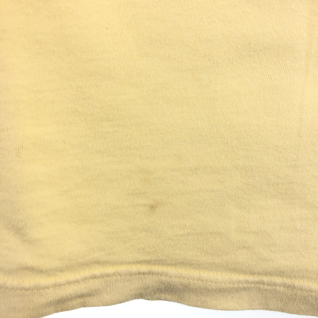 NAUTICA Back Print Short Sleeve Pocket T-Shirt Men's L cotton yellow type Vintage Second Hand