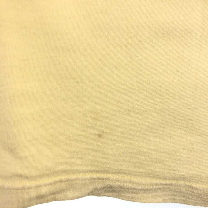 NAUTICA Back Print Short Sleeve Pocket T-Shirt Men's L cotton yellow type Vintage Second Hand
