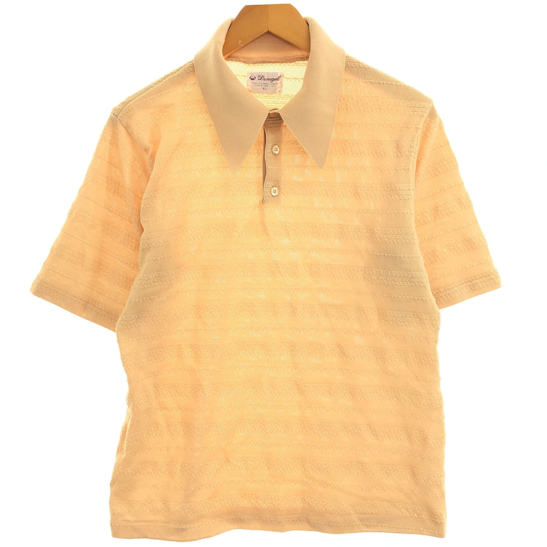 80s~ Donegal short sleeve striped polo shirt men's S vintage /eaa432504