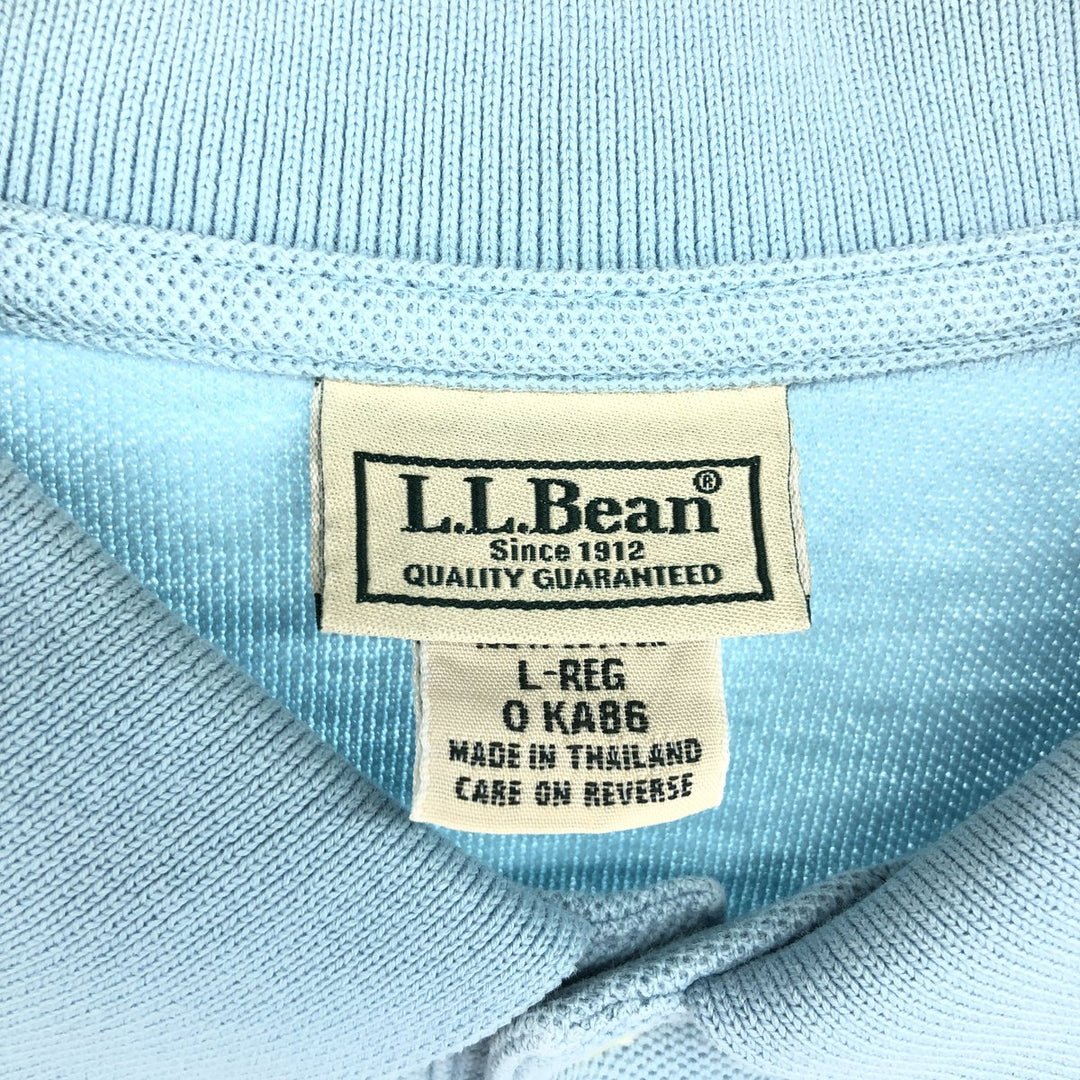 00'S LLBean short sleeve polo shirt men's L /eaa432505