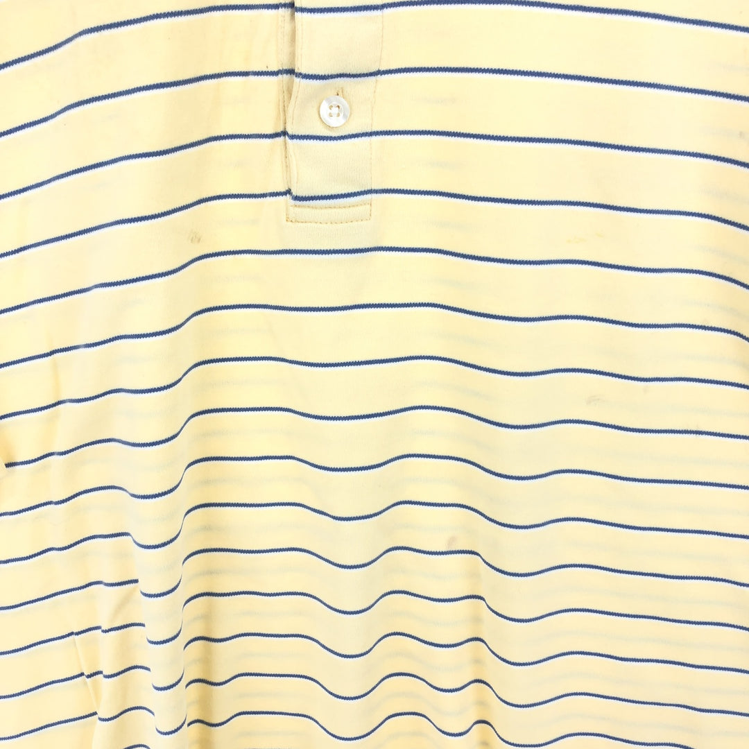 GEORGE short sleeve striped polo shirt, men's size L /eaa432516