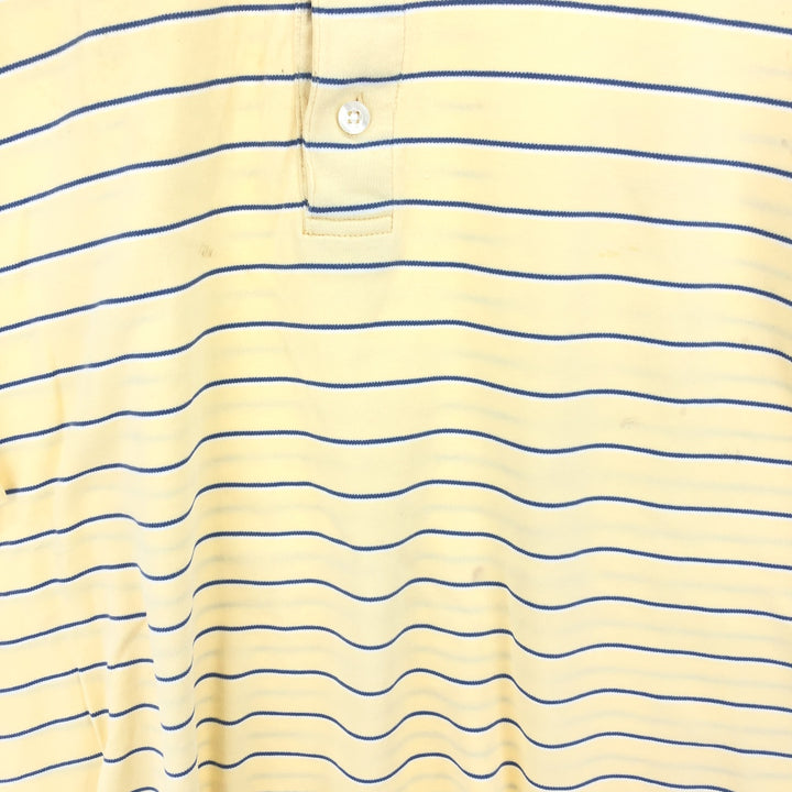 GEORGE short sleeve striped polo shirt, men's size L /eaa432516