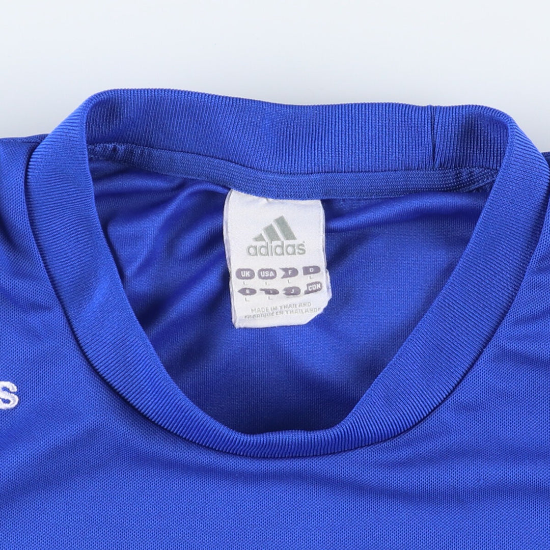 00'S Adidas CLIMALITE Long Sleeve Soccer Jersey Game Shirt Men's L polyester blue type Vintage Second Hand
