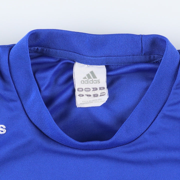 00'S Adidas CLIMALITE Long Sleeve Soccer Jersey Game Shirt Men's L polyester blue type Vintage Second Hand