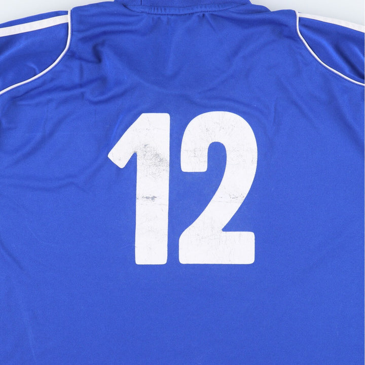 00'S Adidas CLIMALITE Long Sleeve Soccer Jersey Game Shirt Men's L polyester blue type Vintage Second Hand